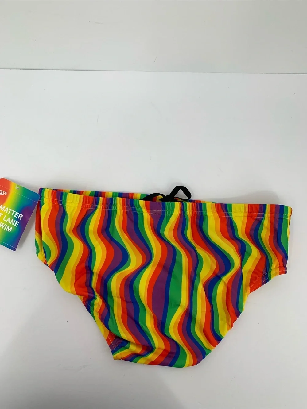 Speedo Endurance racer swimming brief shorts pride rainbow LGBT swim men new 26